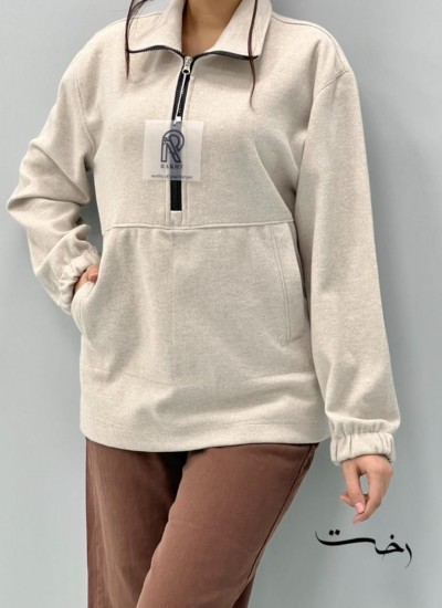 بلوز فوتر نیم زیپ