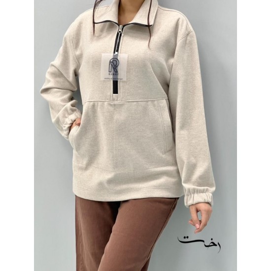 بلوز فوتر نیم زیپ