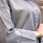شومیز جین نگین دار شومیز جین نگین دار