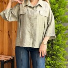 شومیز باکسی پیله دار شومیز باکسی پیله دار