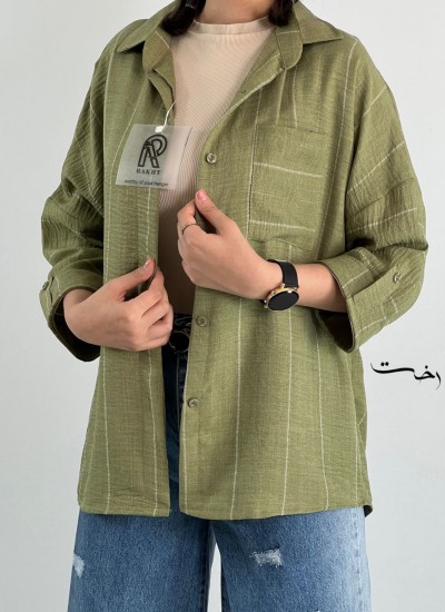 شومیز شانتون پشت دکمه  شومیز شانتون پشت دکمه