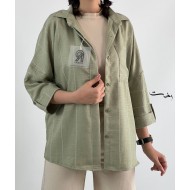 شومیز شانتون پشت دکمه 