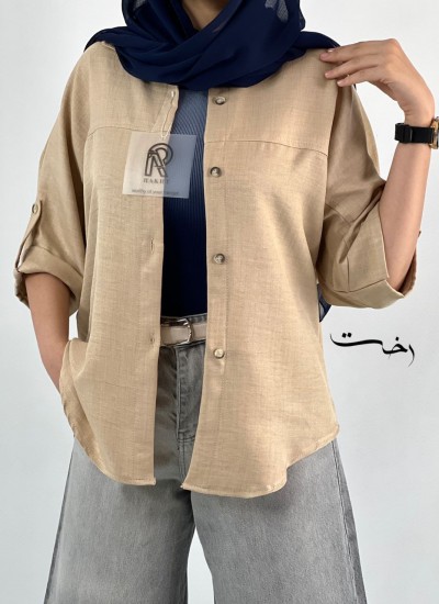 شومیز شانتون آستین سه ربع شومیز شانتون آستین سه ربع