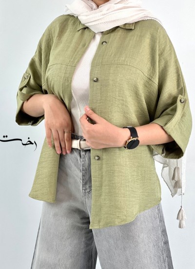 شومیز شانتون آستین سه ربع