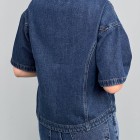 کت جین آبی یقه هفتی کت جین آبی یقه هفتی