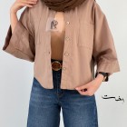 شومیز نیم تنه لینن باکسی