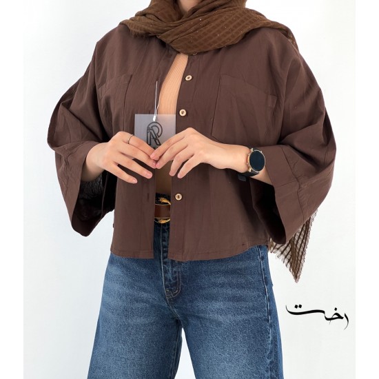 شومیز نیم تنه لینن باکسی