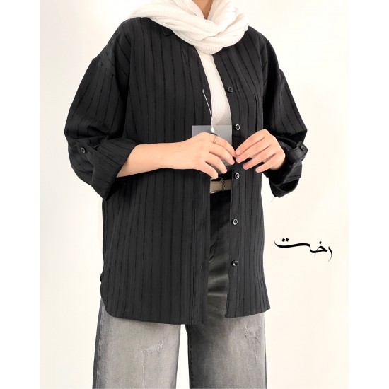 شومیز پری میله ای مشکی