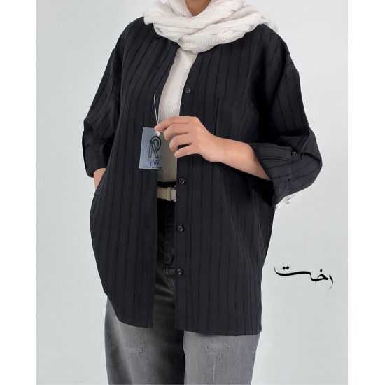 شومیز پری میله ای مشکی
