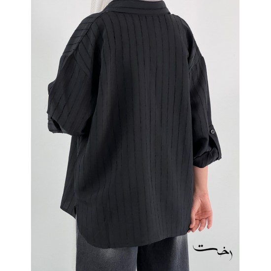 شومیز پری میله ای مشکی