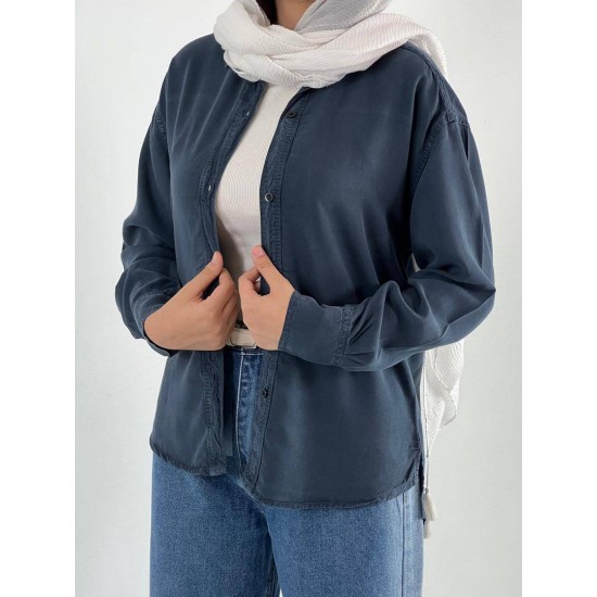 شومیز سیلک سرمه ای شومیز سیلک سرمه ای