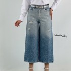 شلوار واید جین نگین دار