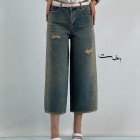 شلوار واید جین نگین دار