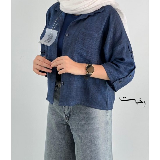 شومیز طرحدار آستین چهار دکمه شومیز طرحدار آستین چهار دکمه