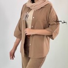شومیز لینن پاستیلی