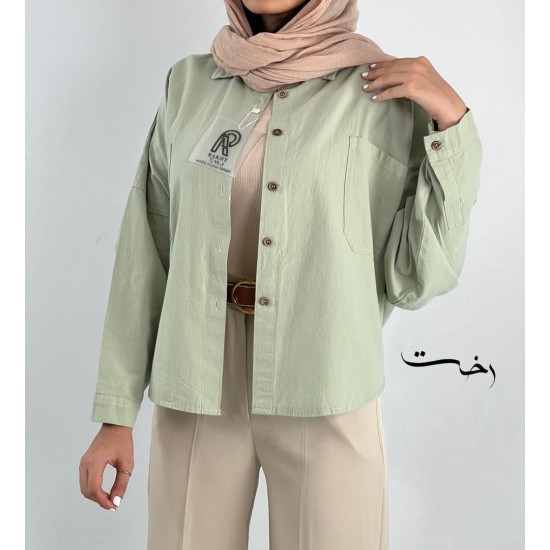 شومیز لینن باکسی