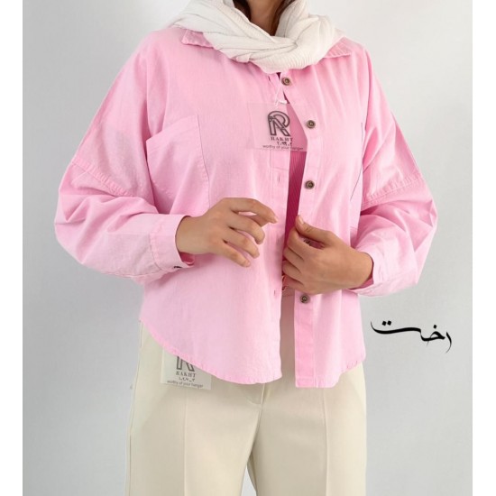 شومیز لینن باکسی