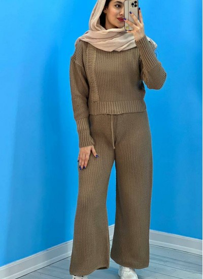 ست بلوز شلوار بافت بغل ریش