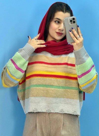 بافت نیم تنه رنگی بافت نیم تنه رنگی