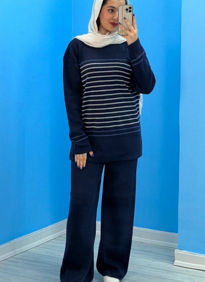 ست بلوز شلوار بافت راه راه 6 ست بلوز شلوار بافت راه راه 6