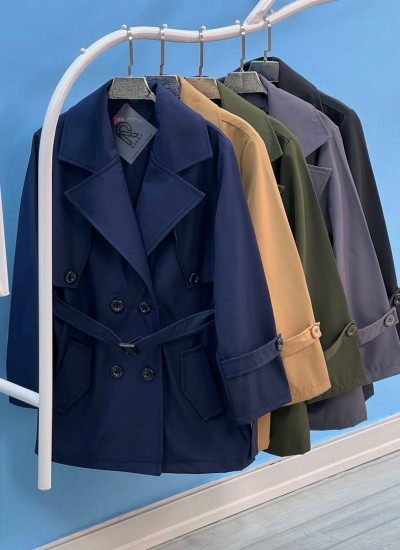 کت بارونی کمربند دار کت بارونی کمربند دار