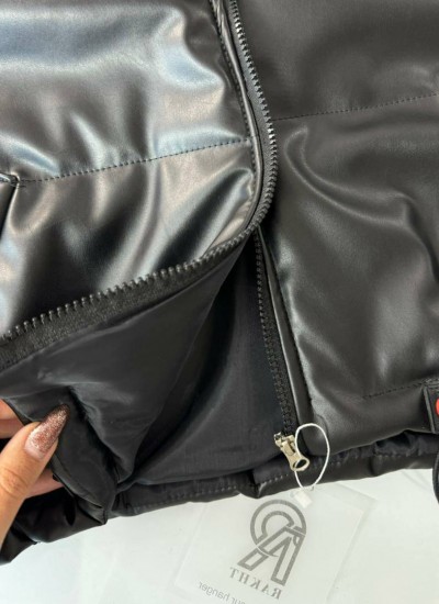 پافر چرم مشکی