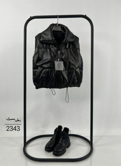 پافر چرم مشکی