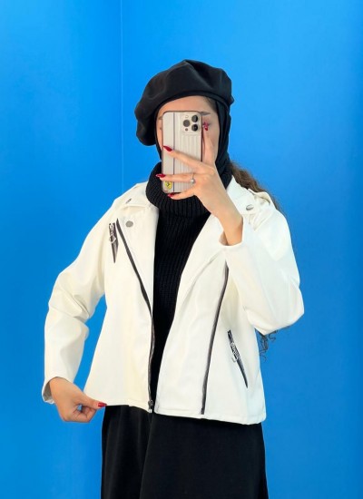 کت چرم رنگی