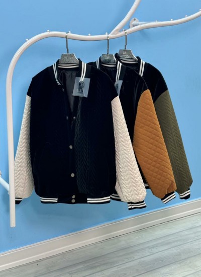 کاپشن بیسبالی جلو جیب