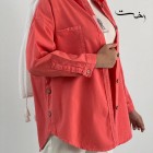 شومیز کتان بغل دکمه شومیز کتان بغل دکمه