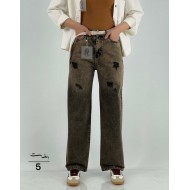 شلوار جین راسته استریت ذغالی و مشکی