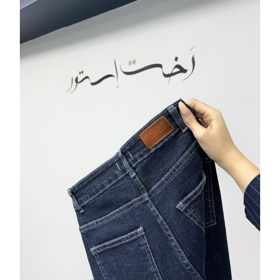 شلوار بوتکات جین آبی دمپا کات