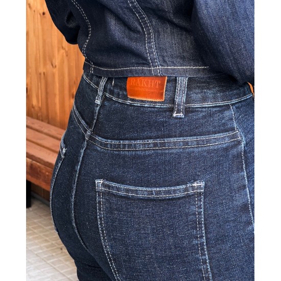 شلوار بوتکات جین آبی اسپانیش