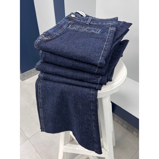 شلوار بوتکات جین آبی دمپا کات