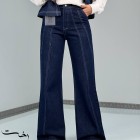 شلوار فلر بگ جین آبی ورسا