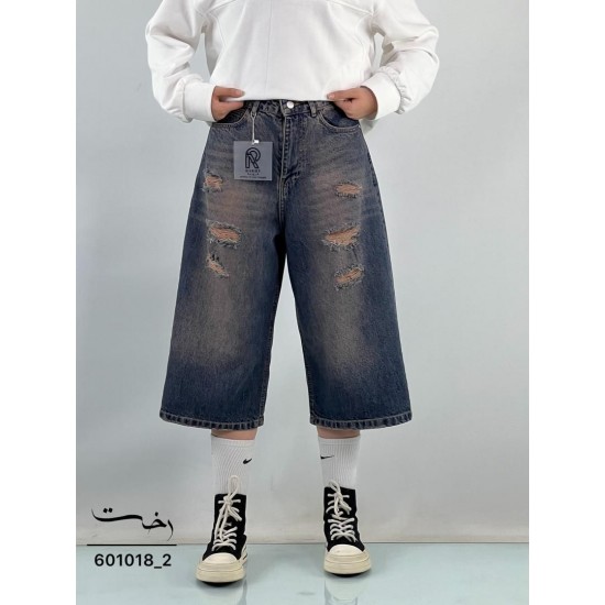 شلوار جورتس جین آبی