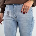 شلوار بوتکات جین آبی شلوار بوتکات جین آبی