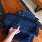 شلوار فلر بگ جین جلو دوخت شلوار فلر بگ جین جلو دوخت