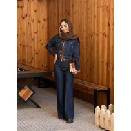 ست کت و شلوار جین جلو دوخت