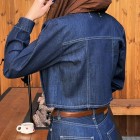 کت نیم تنه جین دو جیب