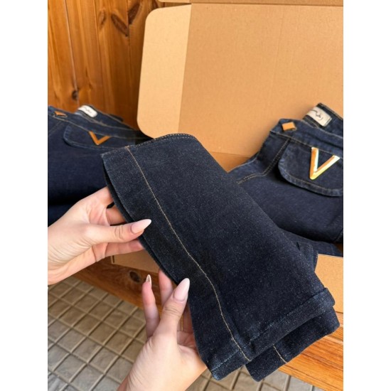 شلوار بوتکات جین آبی v