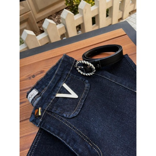 شلوار بوتکات جین آبی v