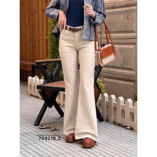 شلوار بوتکات کتان قهوه ای شلوار بوتکات کتان قهوه ای