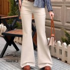 شلوار بوتکات کتان قهوه ای شلوار بوتکات کتان قهوه ای