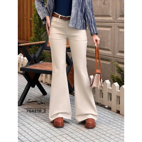 شلوار بوتکات کتان قهوه ای شلوار بوتکات کتان قهوه ای