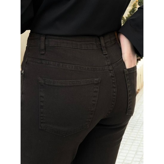 شلوار بوتکات کتان قهوه ای شلوار بوتکات کتان قهوه ای