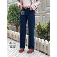 شلوار استریت کتان سرمه ای