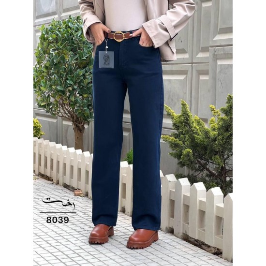 شلوار استریت کتان سرمه ای شلوار استریت کتان سرمه ای