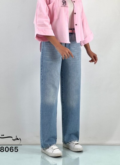 شلوار نیم بگ جین آبی شلوار نیم بگ جین آبی