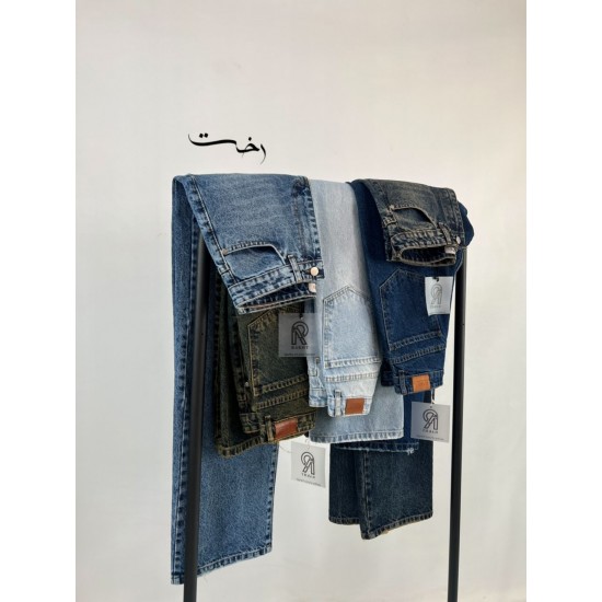 شلوار نیم بگ جین آبی شلوار نیم بگ جین آبی